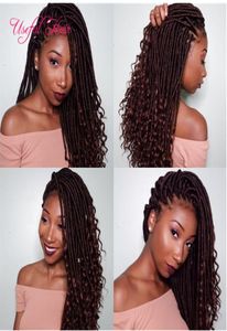 ombre 18quot GODDESS CROCHET BRAIDS trecce finte locs capelli 100g trecce all'uncinetto estensioni dei capelli 1111 finti dreadlocks sintetici br4413556