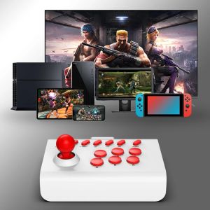 Joysticks Potable Gamepad 3 Connection Modes Vintage Arcade Console Sensitive Precise Support Turbo Serial Sending for Switch/PS4/PS3