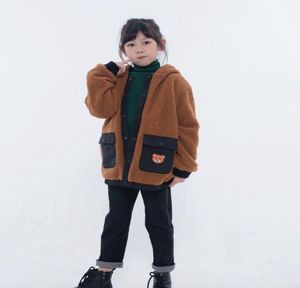 子供のフリースジャケットパーカーと暖かい秋の女の子の男の子ツイードコートベビー服ベビー服スポーツスーツ衣装ファッション幼児C3537968