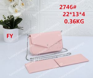 Designer Bags Women's Luxury Two Piece Set Card Certificate Party Banquets Formella tillfällen Underhållning Wild Bags Handväskor Plånbok Composite Bag Accessories WYG