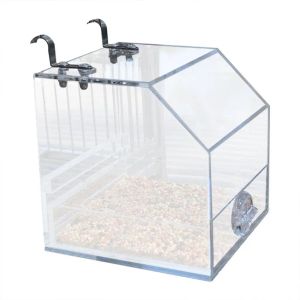 Feeding Portable Bird Feeder Seed Catcher Tray Feeders Suspending Birds Food Dish For Cage For Lovebirds Cockatiels Canaries