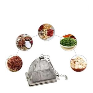 Kaffe te -verktyg 100 st/parti rostfritt stål pyramid infuser silver lösa tekanna bladfilter teaware verktygstillbehör 911 drop de dhajx