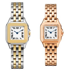 Designer fashion womens watch gold watches high quality panthere 22 27mm square watch gift Sapphire Waterproof weddings montre luxe Gold Silver color xb017 B4