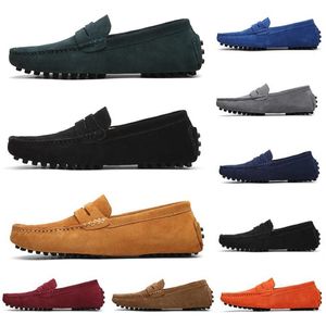 Style06 Fashion Men Dress Shoes Black Blue Wine Red Treadable Mens Mens Canvas Shoe Sports Sneakers Runners Size 40-45