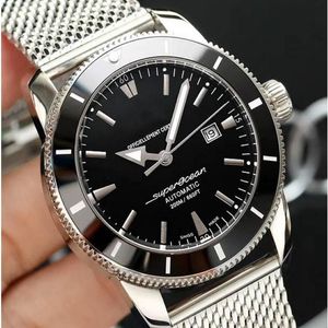 Luxury Superocean Quartz Chronograph Automatic Movement Fashion Silver Mens Watch Men Watches rostfritt Stell armbandsur189w