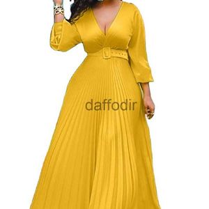 Grundlegende Freizeitkleider, Geburtstags-Maxikleider für Frauen, Party-Plisseekleid, langärmelig, hohe Taille, elegantes Chiffon-Kleid, Großhandel Dropshipping Y0118 240304