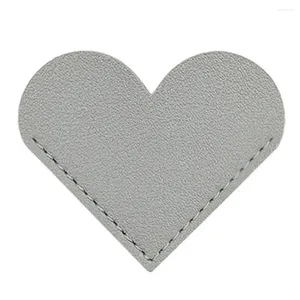 Faux Leather Heart Bokmärke Handgjorda form Bokmärken för anteckningar Läser Böcker 2st Label Notepad Labels