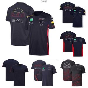 Erkekler T-Shirts F1 Formula One Kısa Kollu T-Shirt Takımı Yuvarlak Boyun Forması Aynı Custom