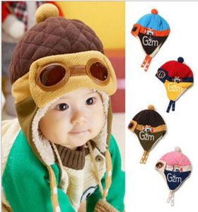 Winter new style Baby plush Cap Diary of Lei Feng Boys Girls Hat Kids Ear protection cap Stunning aviator thicken wool flock 8pcs6014425