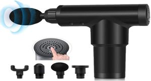 Massage Gun Professional Deep Tissue Body Massager för muskelspänningsrelief med 4 Massage Head3760125