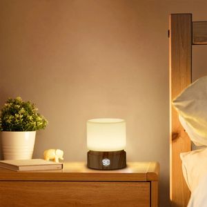 Lampada da notte con timer dimmerabile USB ricaricabile da comodino a LED Luce notturna per respirazione Lampada da tavolo per bambini Asilo nido per adulti Camera da letto 240227