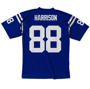 Stitched football Jersey 88 Marvin Harrison 1996 white blue mesh retro Rugby jerseys Men Women and Youth S-6XL