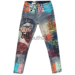 女子ジーンズ秋冬の新しいジーンズファッションホットスタンピングSkniiyジーンズプラスサイズ3xl送料無料240304