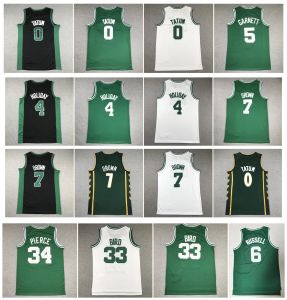 Jayson Tatum Jaylen Brown Celtices Basketball Trikot Jrue Feiertag Bill 6 Russell Larry 33 Vogel Kevin Garnett Paul Pierce Mitchell