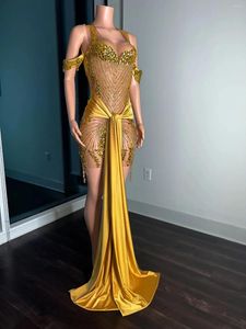 Party Dresses Gold Luxury Sheer Diamond Short Prom Black Girls Sexy Birthday African Mini Cocktail Homecoming