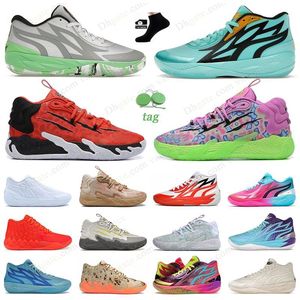 Scarpe da basketMb.03 02 01 Gutter Cat Gang Nft lamelo ball Uomo Donna 2024 Rick e Morty di alta qualità nero bianco rosa Scarpe sportive Trainner outdoor Sneakers chaussure