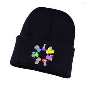 Ball Caps Anime The Seven Deadly Sins Knitted Hat Cosplay Unisex Print Adult Casual Cotton Teenagers Winter Cap