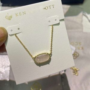 Designer Kendrascotts Necklace Ks Jewelry Singaporean Chain Elegance Oval Necklace k Necklace Female Collar Chain Female Necklace As a Gift for Lover