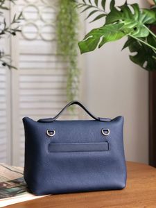 designer handbag luxury purse 29cm large size 24totes fully handmade genuine leather wax line stitching orange yellow deep blue 8colors fast delivery