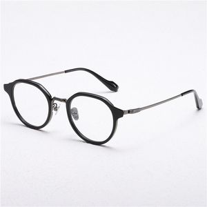 Optical Eyeglasses For Men Women Retro Designer GMS-636TS Fashion Sheet Glasses Titanium Frame Detailed Elasticity Oval Style Anti-Blue Light Lens Plate With Box
