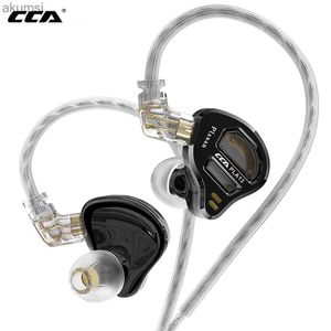 Cep Telefonu Kulaklıklar CCA PLA13 Kulaklık 13.2mm Düzlemsel Sürücü Kulaklıkları Audiophile HiFi Bas Müzik IEM Kulaklıklar Spor Oyun Kulaklıkları 2Pin Monitörler YQ240304