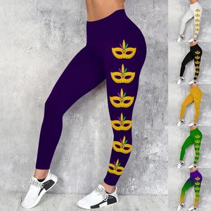 Kvinnors leggings för kvinnor mode träning ut tryckt färgblock byxor mjuka stretchy all-matic vanliga kläder