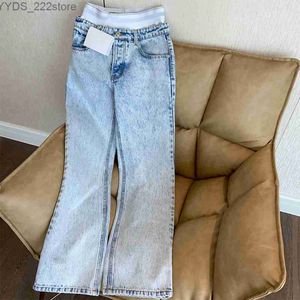 Jeans Streetwear High Waist Patchwork Jeans Woman Wide Leg Trousers Female Jean Femme Denim Oversize All-match Jeans 240304