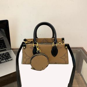 Hot Sell Vintage Simple Prossed Pu Leather 2-Piece Set Crossbody Bag For Women Designer Fashion Lady Luxury Black Shoulder Handbag