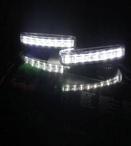 2pcs 8 LED luz universal para carro DRL lâmpada diurna super branca83584617615