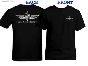 Herren-T-Shirts, israelische Armee, Sondereinsatzkräfte, IDF-Streitkräfte, Ops, Sayeret Duvdevan, zweiseitig bedrucktes Oberteil, T-Shirt für Herren, L240304