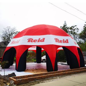 12 m großes aufblasbares Iglu-Spinnenzelt, individuell bedruckte Messe-Stoff-Luftdach-Festzelt-Pavillons-Zelte