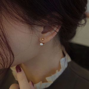 Guldpärlor bönor bönor Pearl Women's Light Unique Design örhängen Nya trendiga high end örhängen