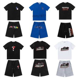 Męskie dresy t -koszulki Pluszowe litera streetwear swobodny oddychanie letnie garnitury szorty szorty TES Outdoor Sports Suits Sets Sportswear