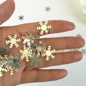 Party Decoration 50g 18mm Silver Blue Snowflake Xmas Table Confetti Winter Wedding Birthday Sprinkle Snow Christening Decorate