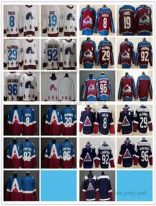 Personalizado Bordado Hóquei No Gelo Jerseys 29 Nathan MacKinnon 96 Mikko Rantanen 92 Gabriel Landeskog 8 Cale Makar 19 Joe Sakic Jersey7331034