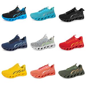 Drei Männer Frauen Laufschuhe GAI Schwarz Marineblau Hellgelb Herren Trainer Sport Atmungsaktive Outdoor-Turnschuhe