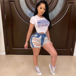 Women's Jeans Distressed Jeans Short Sexy Denim Ripped Jeans Casual Style Short Pants 240304