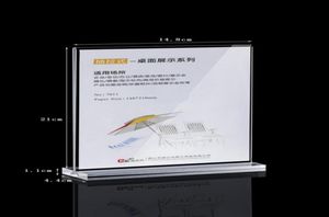 A5 Clear Acrylic TType Table Card Display Wine Water Card Advertising Poster Display Stand Holder Racks 10PCSpack6870398