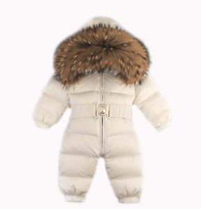 Nyfödd vinter romper baby snowsuit spädbarn överrock barn snö slitar jumpsuit anka ner coatton foder barn nyår kostymer2761283