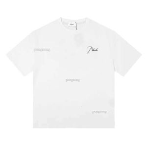 Het designer t skjortor rhude skjorta sommar avslappnad kort ärm kvinnor herr tshirt enkel klassisk design tee streetwear utomhusstorlek sxl unisex 562