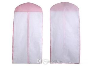 2021 REAL Bild Inga logotyp Weddings Dress Bag Garment Cover Travel Storage Dust Plus Size 180cm White Pink Wedding Accessories8598205