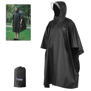 Rain Poncho Waterproof Raincoat With Hood Cycling Rain Cover Vandring Huven Stockjacka Motorcykel Regn Poncho Picknickmatta 240301