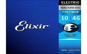 Cordas de guitarra elétrica revestidas com medidor de luz Elixir 12050 Polyweb 10 466997737