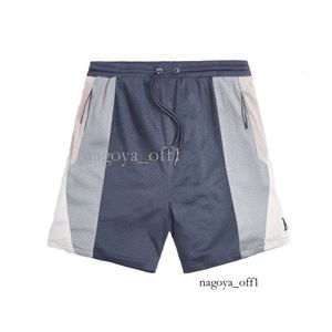 Kiths verão nova malha masculina ginásio de fitness exercício jogger shorts esportivos com bordado dupla camada shorts 153