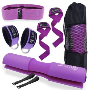 Heben Langhantel Squat Pad Set Home Gym Workout Ausrüstung Zubehör mit Gewichthebergurt Knöchelriemen für Cable Machine Hip Thrust