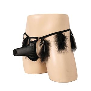 Underwear, Feather Hollow, Non Stripping Thong, Sexy Men's Fun Underwear 186177