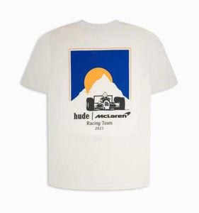 22ss Usa Racing Team Classic Setting Sun Print Винтажная футболка для скейтборда Мужская футболка весна-лето Женская уличная одежда с коротким рукавом cott2918434