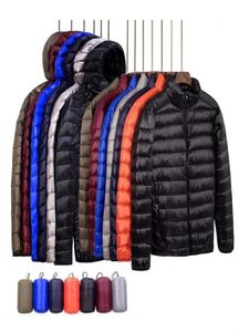 Men039s Down Parkas Plus Size 5XL 12 Colors Lightweight WaterResistant Packable Puffer Jacket Black Orange Men CoatMen0399349571