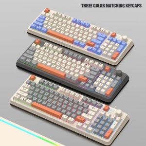 Keyboards USB Mechanical Gaming Keyboard Wired 94Key Backlit Mechanic Keyboard Colorful Keycaps Smooth Keyboard Detachable Cable