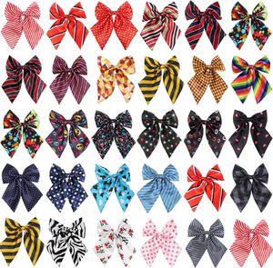 50pcs Big Dog Tie Wholesale Pet Bowtie Neckties wedding decoration Collar Bow Supplies Accessories 240220